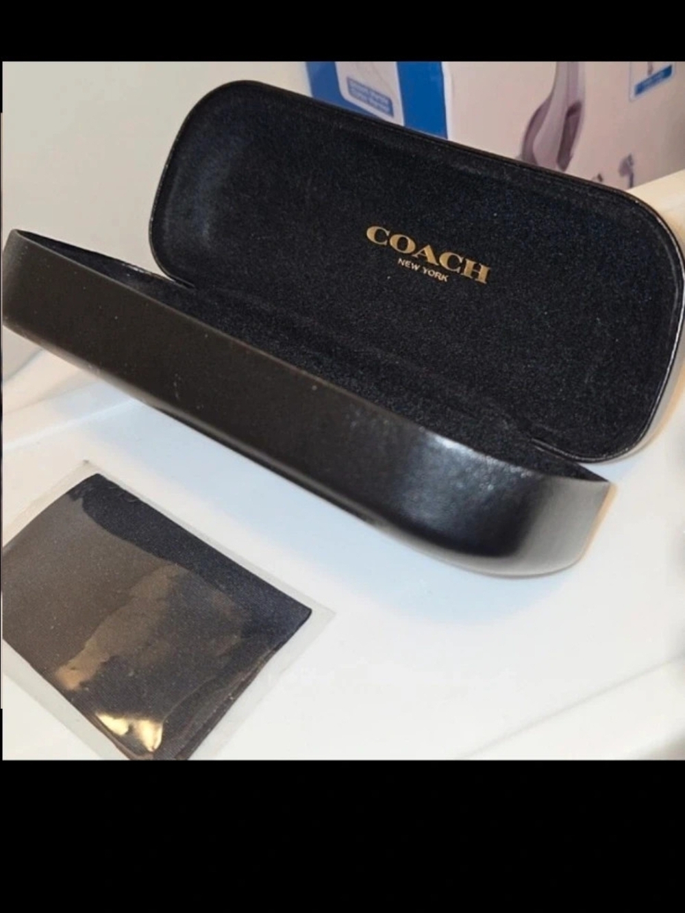 Coach Black and Gold Eyeglass Case